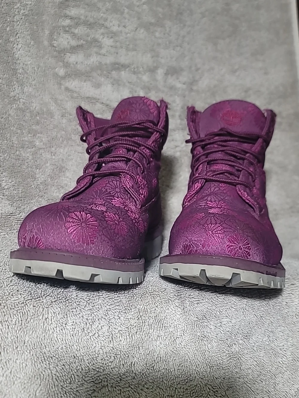 Timberland 6” premium boot, magenta floral jacquard fabric, Special release